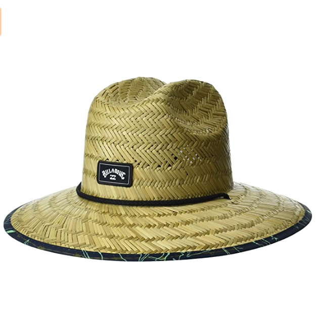Billabong Men’s Tides Print Straw Lifeguard Sun Hat Dark Blue C&R Ski
