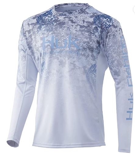 HUK Men's Standard Icon X Camo Long Sleeve Performance Fishing Shirt, Tide  Change Fade