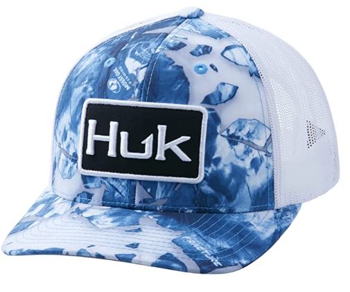 HUK Men's Standard Mesh Trucker Snapback Anti-Glare Fishing Hat, Mossy Oak  Barracuda, One Size