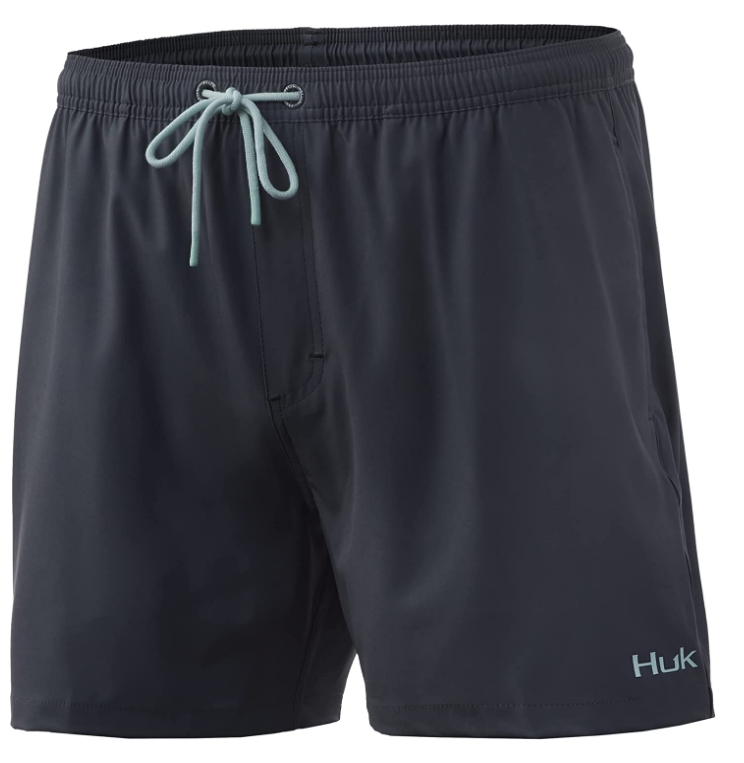HUK Men’s Volley 5.5″ Elastic Waist QuickDry Swim Shorts C&R Ski/Outdoor